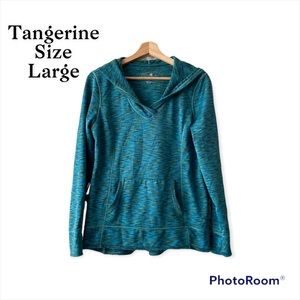 Tangerine - Womens Athletic Pull-Over Hoodie - Pocket - Fleece lined - Size L